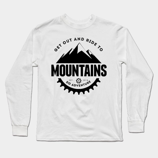 Ride to Mountains Long Sleeve T-Shirt by karmatee